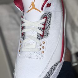 Air Jordan 3 Cardinal Red Size 12 New Authentic 