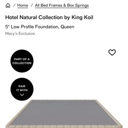 Queen Low Profile 5” Mattress Foundation 