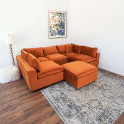 Brand New Rust Cloud Pit Sectional