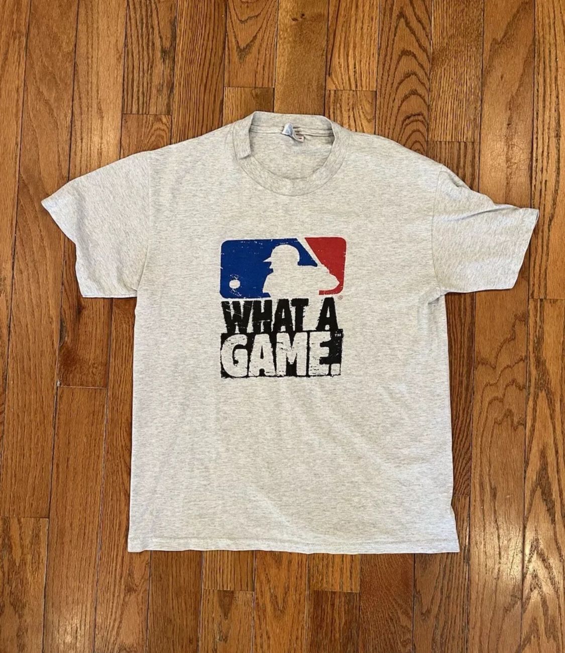 MLB Baseball T-Shirt Mens Adult Medium What A Game Tee Shirt Vintage 90s Y2K