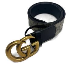 Gucci GG belt supreme canvas, gold tone, buckle men’s 90 CM 36 inch (92tlt)