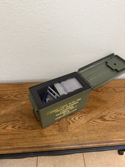 Old Ammo Box Converted to Trading Card Carrying Case