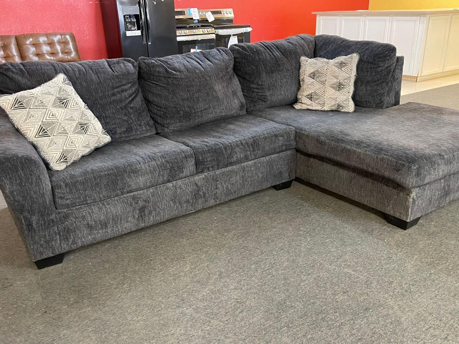 charcoal grey section