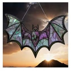 Stained Acrylic Bat Suncatcher