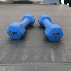 A Pair (2) 8lb dumbbells