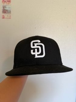 San Diego Padres Black Fitted Hat 7 3/8