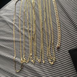 gold plated 14k chains 24in