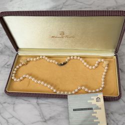 Mikimoto Classic Pearl Necklace in box