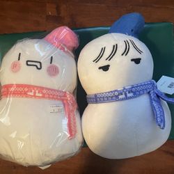 Soraru Mafumafu After the rain Snowman Mafuteru Hanpen Plush Mascot 25cm 2 Set
