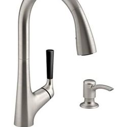 *NIB* Kohler Pull Down Kitchen Faucet + Soap Dispenser