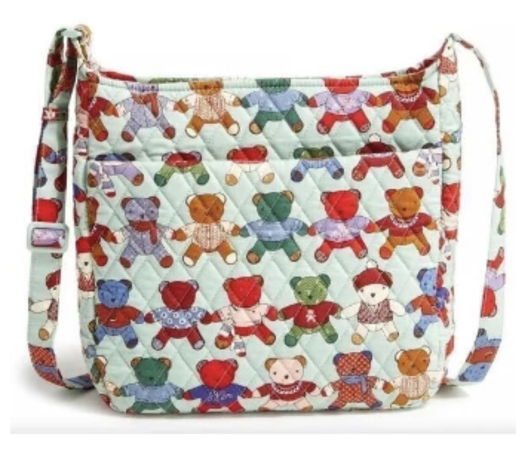 Vera Bradley XL Essential Crossbody Bag Teddy Bear New