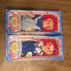 1996 Hasbro Raggedy Ann and Andy  18" Original Doll with a Heart With Box Johnny Gruelle