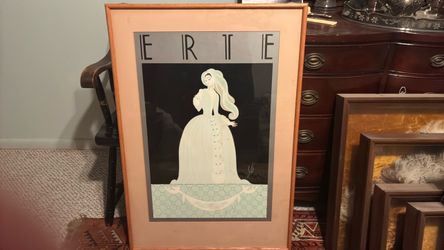 Erte poster framed