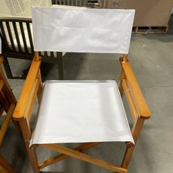 New 2 Pcs Folding Chair Director Chair Outdoor Camping Chairs Wooden Canvas Portable Folding Chair