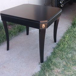 Single Black Side Or End Table 24"H 27" x 27"