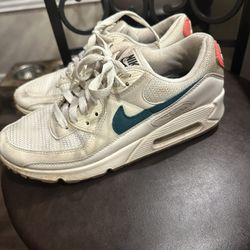 Women white and green Nike Air Max