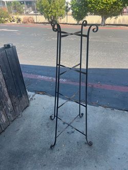 Tall Black Wrought Iron Plant Stand