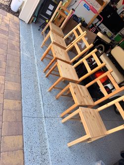 Wooden chairs
