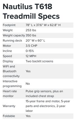 Nautilus t618 bluetooth best sale