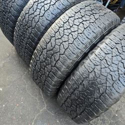 4 used tires Lt275 65r20 Goodyear Wrangler $150.00