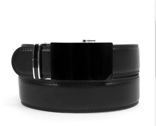 Men's Genuine Leather Sliding Buckle Ratchet Belt MGLBB47