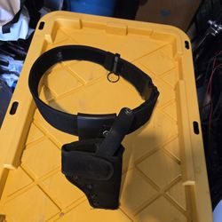 Tactical Duty Belt w/ Drop Holster – Adjustable – Ready to Use $65 OBO