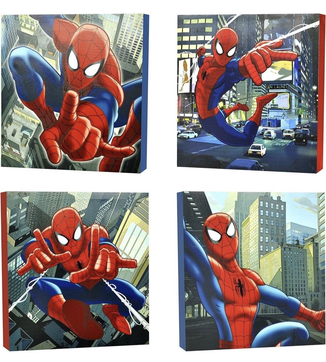 Marvel Spider-Man Canvas Wall Art (4-Piece)