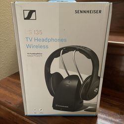 Sennheiser RS 135 On-Ear Wireless RF Headphones with Charging Cradle