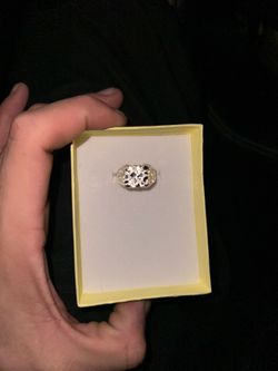 Solid silver .925 nugget ring
