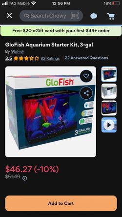 Brand new GloFish Aquarium Starter Kit, 3-gal