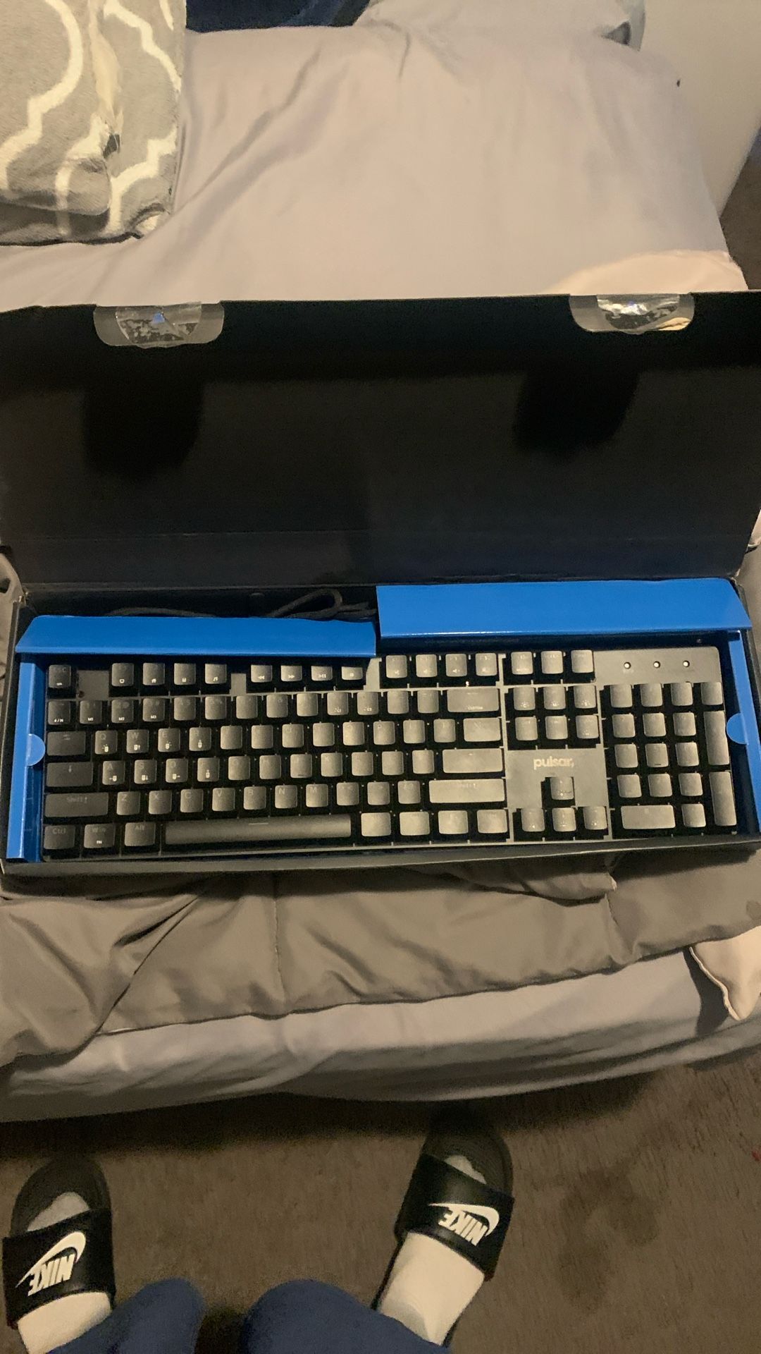 Pulsar Blue Key Caps Lunar Alloy Rgb Keyboard 