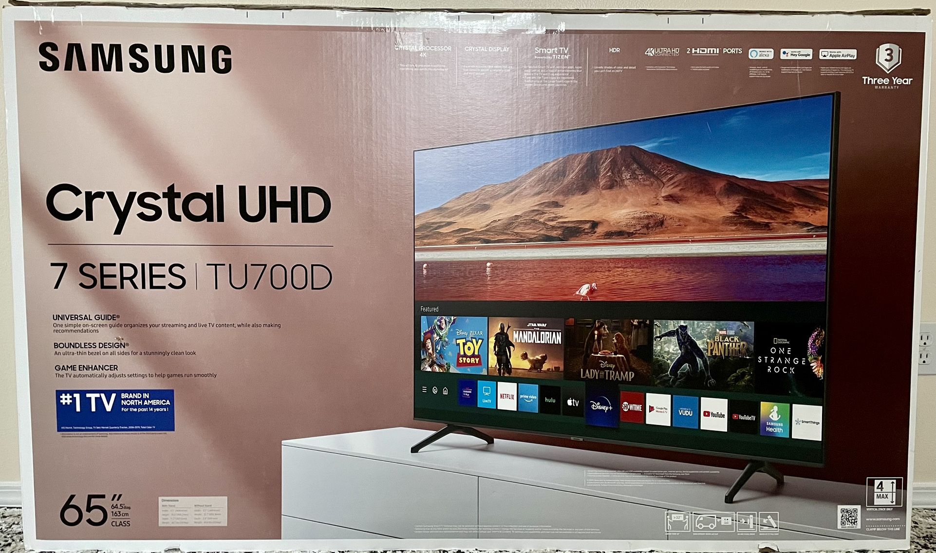 65" Class TU700D 4K Crystal UHD HDR Smart TV
