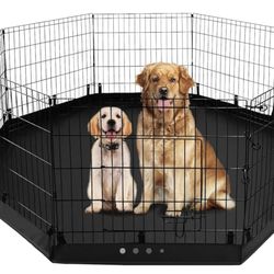 New  Metal Pet Playpen W/ Bottom