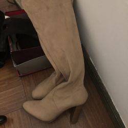 Suede Thigh High Boots/brand New