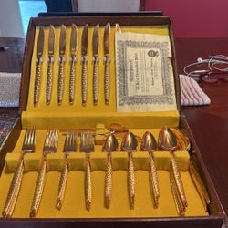 La Concha National Stainless 23K Gold Plated 50 Piece Set