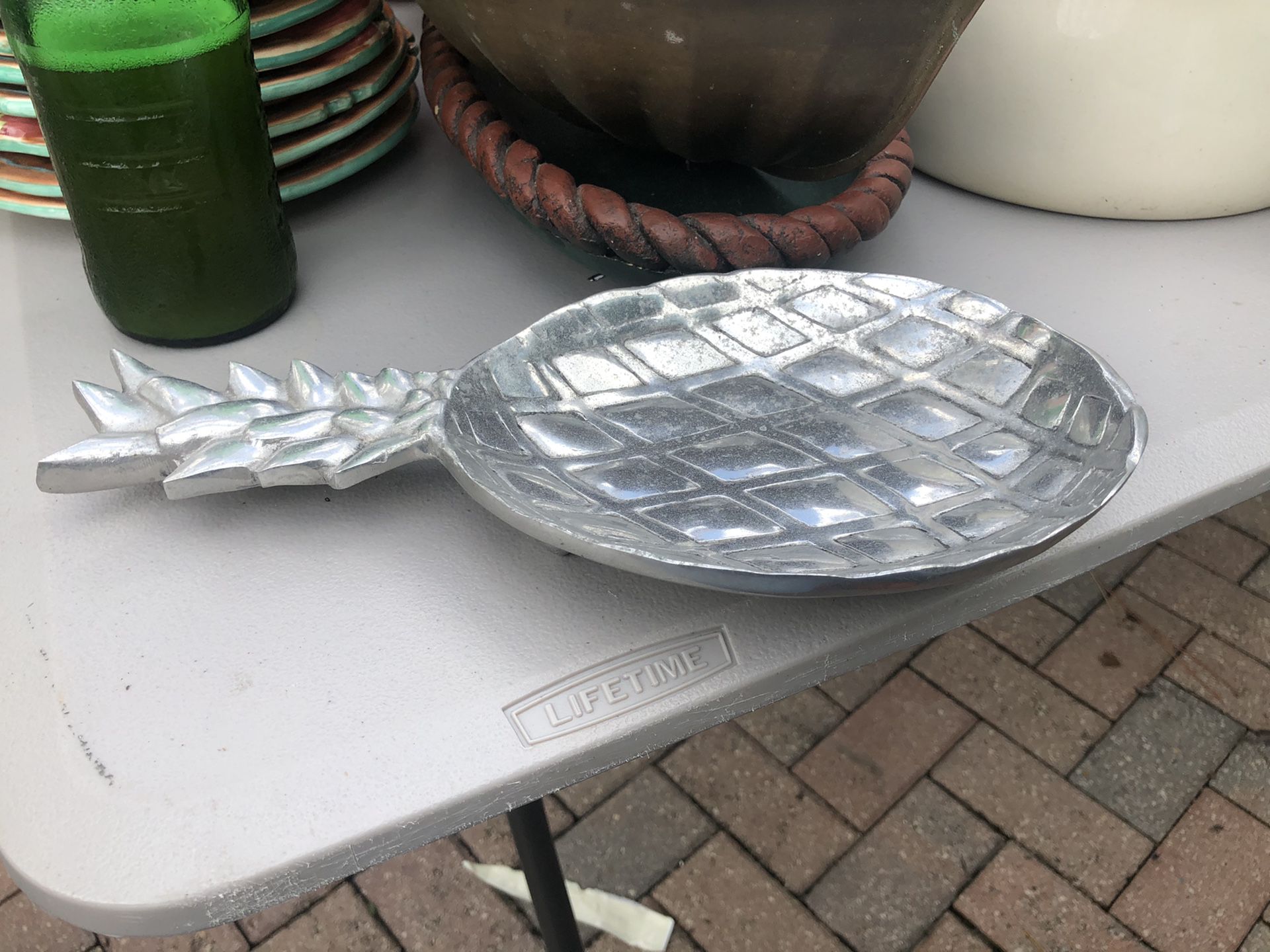 Pewter pineapple candy dish / check all my offers