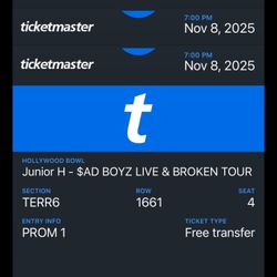Junior h Concert tickets November 8 2025
