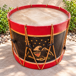 Large Patriotic Americana Decorative Drum – Eagle & Stars ($125 OBO)