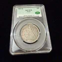 1854-O 50c Arrows XF45/CAC