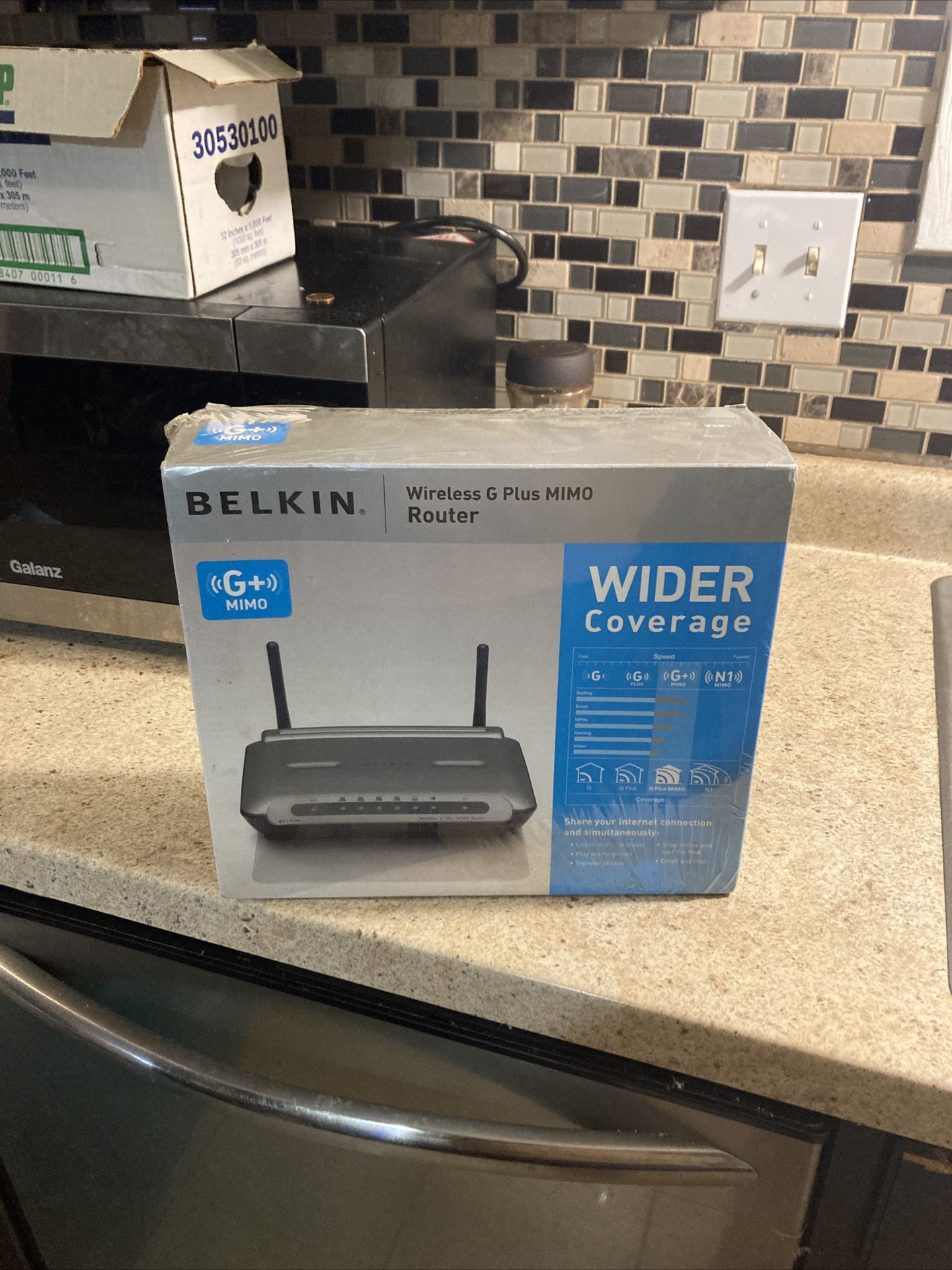 Belkin F5D9230-4 54 Mbps 4-Port 10/100 Wireless G Router New In Box