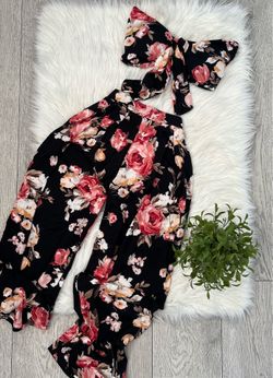 Black floral set (small-large)
