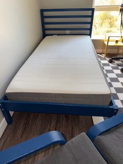 Twin Bed Frame with mattress