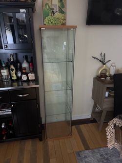 Bellatrix 3 shelf Clear Glass Curio Cabinet Mango