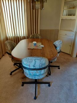4 caster chair dining room table