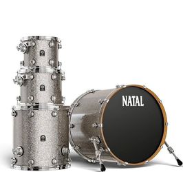 Natal KMA-TRC-SI1 Maple Originals Series 4-Piece Shell Pack SILVER SPRAKLE