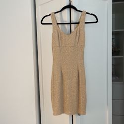 Dress, Gold And Beige 