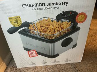 Chefman Jumbo Fry. 4.5 Quart Deep Fryer NEW