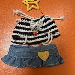Sweet Skirt LABUBU Outfit with Star Hair Clip