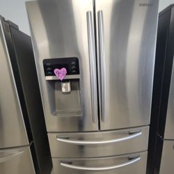 Samsung Stainless Steel 4-door French Door Refrigerator Used In Good Condition With 90days Warranty 