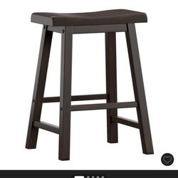 Black Saddle Counter Stools – Set of 3